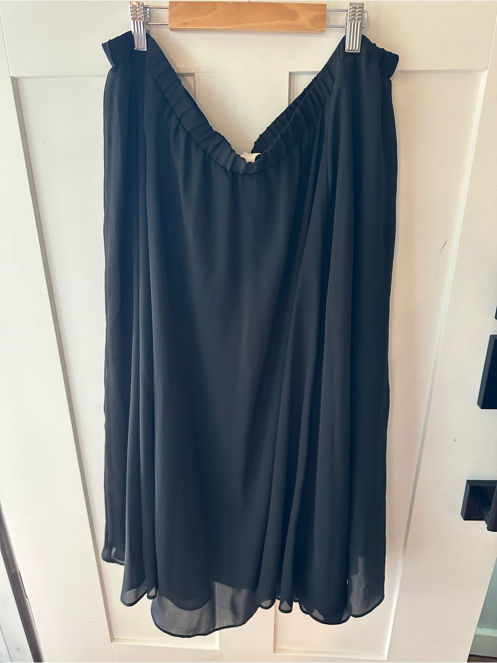 Patra Black Midi Chiffon “Twirly” Midi Skirt